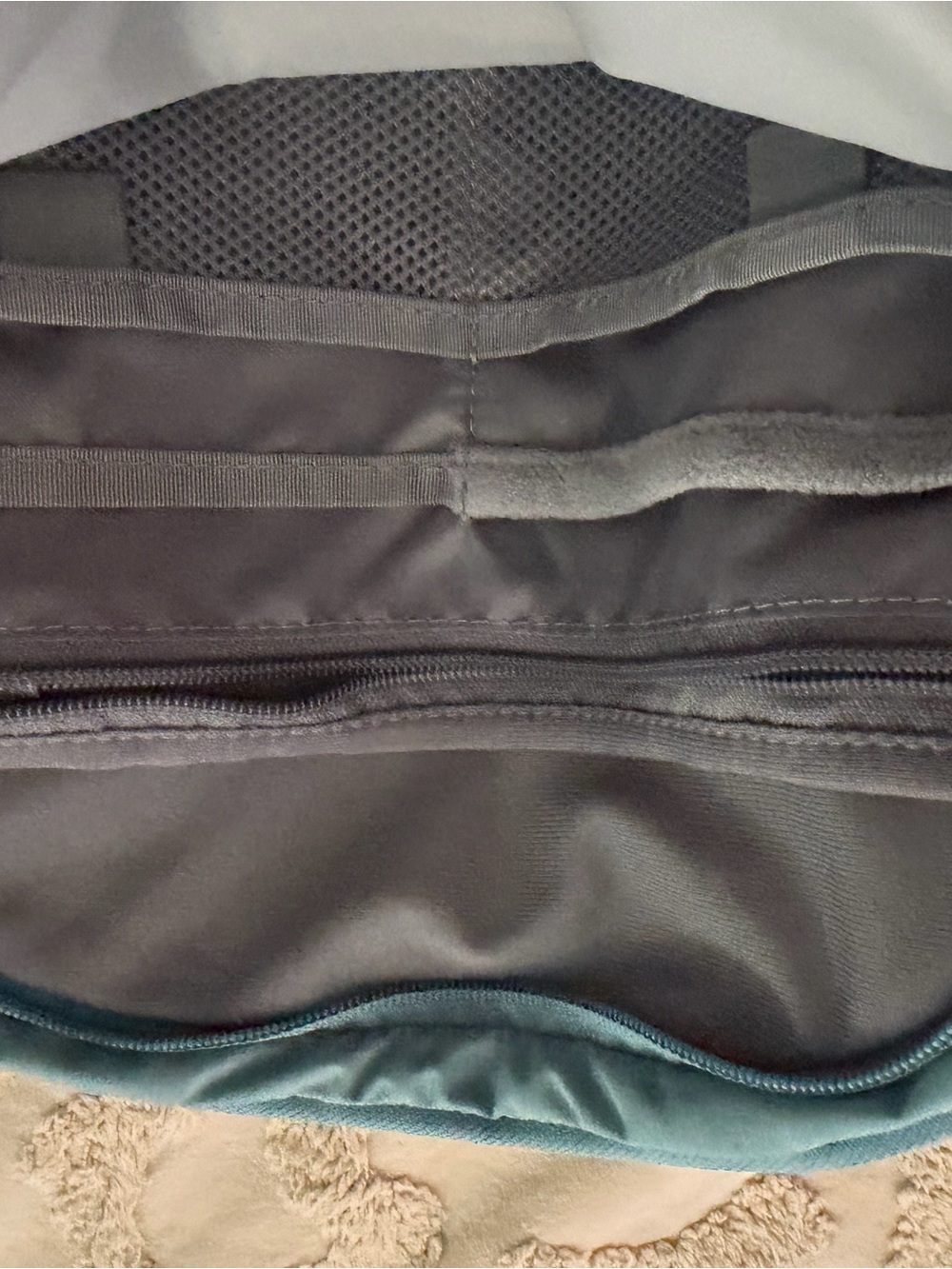 The North Face Two-Tone Light Teal and Navy Backpack - Picture 4 of 6